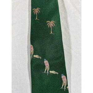 Vintage Jacobs Roberts LTD 100% Silk Tie Golf Exclusive Three Thread Design